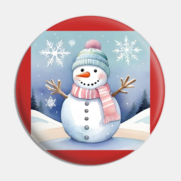 snowman Pin by artydesigner