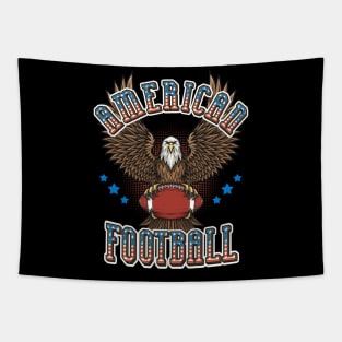 American Football USA Flag Bald Eagle Sports Fan Tapestry