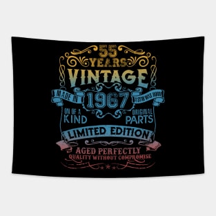 55 Years old Vintage 1967 Limited Edition 55th Birthday Tapestry