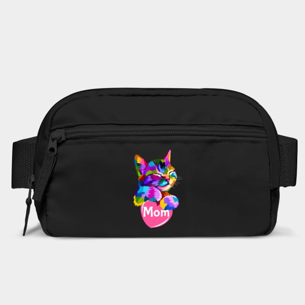 Cat Mom Heart Humor by creative