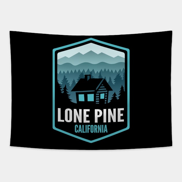 Lone Pine California Mountain Town Cabin Tapestry by HalpinDesign