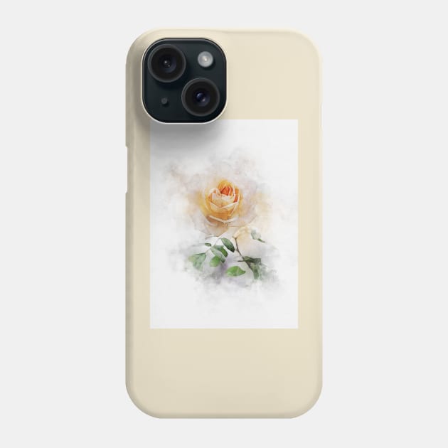 Yellow Rose Watercolor Phone Case by joanniecandi