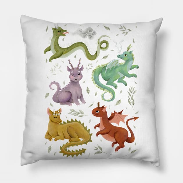 herb dragons Pillow by annyamarttinen