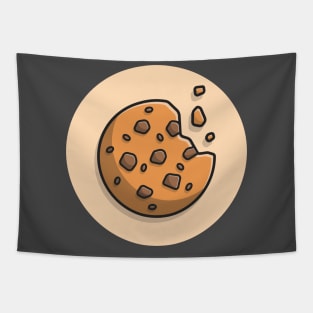 Chocolate Cookies Cartoon Vector Icon Illustration Tapestry