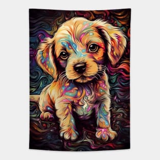 Cute little beautiful puppy. Tapestry