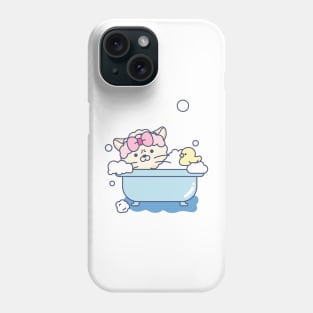 bathing cat Phone Case