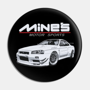 mine's GT-R R34 Skyline Nissan Vspec N1  BNR34 Pin