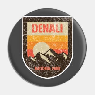 Denali National Park Retro Pin