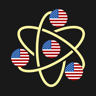 American Flag Atom Chemistry teacher T-Shirt