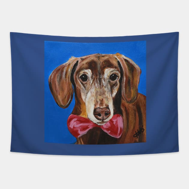 Chip the Doxie Gent Tapestry by AmandaAAnthony