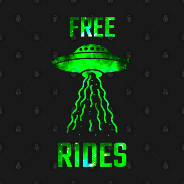 Alien Ufo Abduction FREE RIDES Galactic Green Extraterestrial Spaceship by Invisible Jaguar Designs