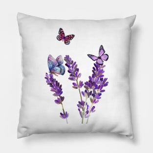 Lavender Butterflies Pillow