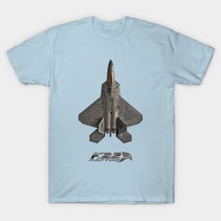 Future of Flight F-22 Raptor Schematic Design T-Shirt-Large-Black