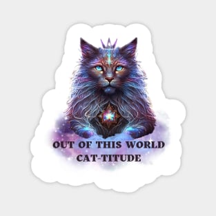 Out of This World Cat-titude, Cosmic Adventure, Feline Friend, Cat Lady, Cosmic Kitty, Out of this World Magnet