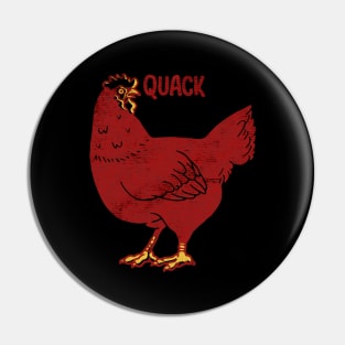 Quack Chicken Red Pin