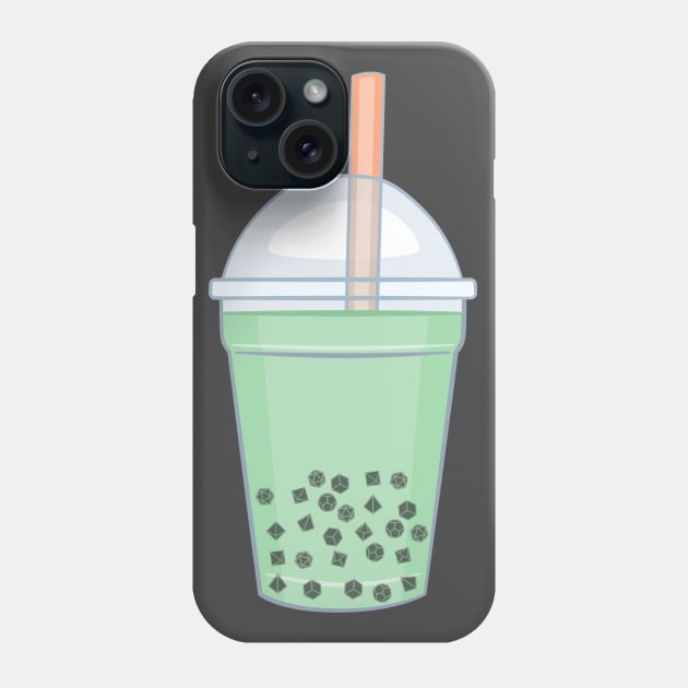 RPG Boba Polyhedral Dice Tea Phone Case by MimicGaming