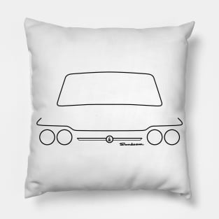 Sunbeam Stiletto classic car outline graphic (black) Pillow