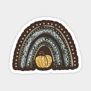 Pumpkin Rainbow vintage Magnet