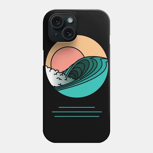 Sun Set Wave Phone Case by tenaciousva