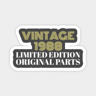 Vintage 1988 Limited Edition Original Parts Magnet