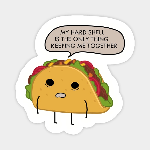 Taco hard shell soft core Magnet by Quentin1984