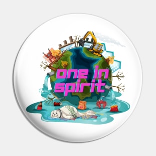 Together as One World Pin