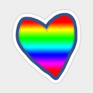 Linear Spectrum Rainbow Love Heart Magnet