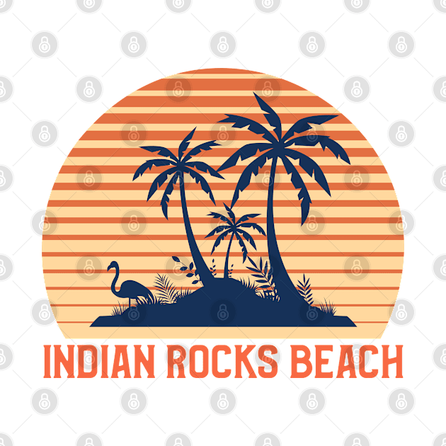 Indian Rocks Beach Sunset, Orange and Blue Sun, Gift for sunset lovers T-shirt, Palm Trees by AbsurdStore