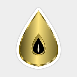 Shakti Yoga Teardrop Meditation Candle - Gold Magnet