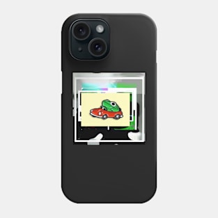 Frog the red car driver lapel pin Phone Case