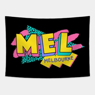 Melbourne, Australia Retro 90s Logo Tapestry