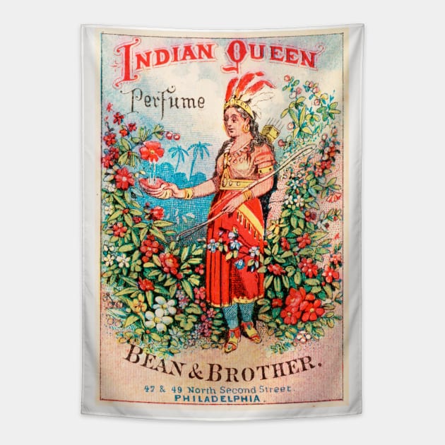 Indian Queen Perfume Advertisment Tapestry by WAITE-SMITH VINTAGE ART