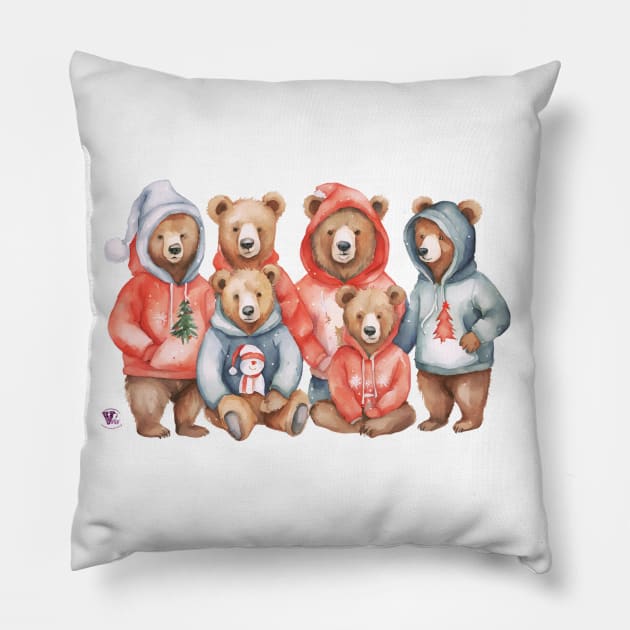 Hoodies  Christmas Bears Pillow by Viper Unconvetional Concept