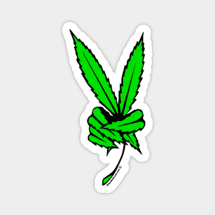 Marijuana Leaf Peace Magnet