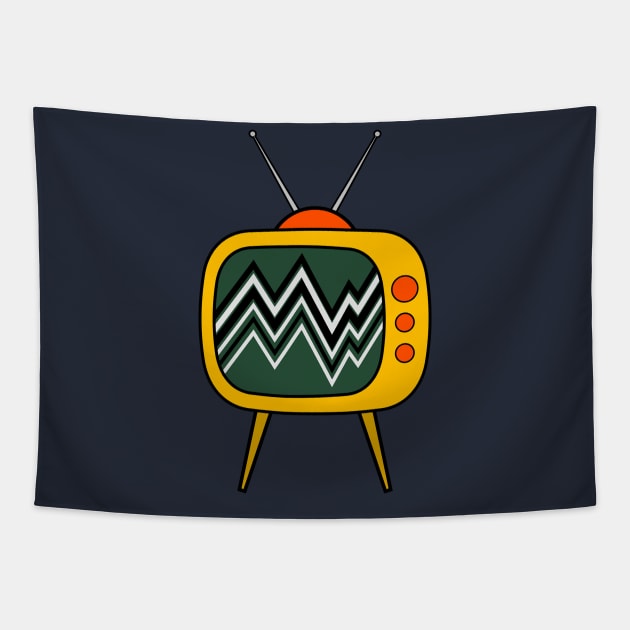 Retro Tv Vintage Tube Television 70s 80s Tapestry by joannejgg