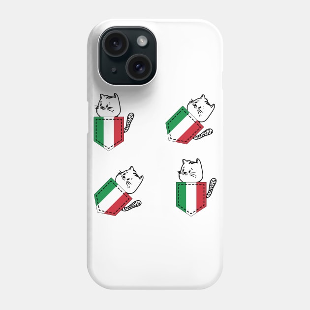 Patriotic Pocket Pussy - Cat Lover -  Italian Patriot Phone Case by PosterpartyCo