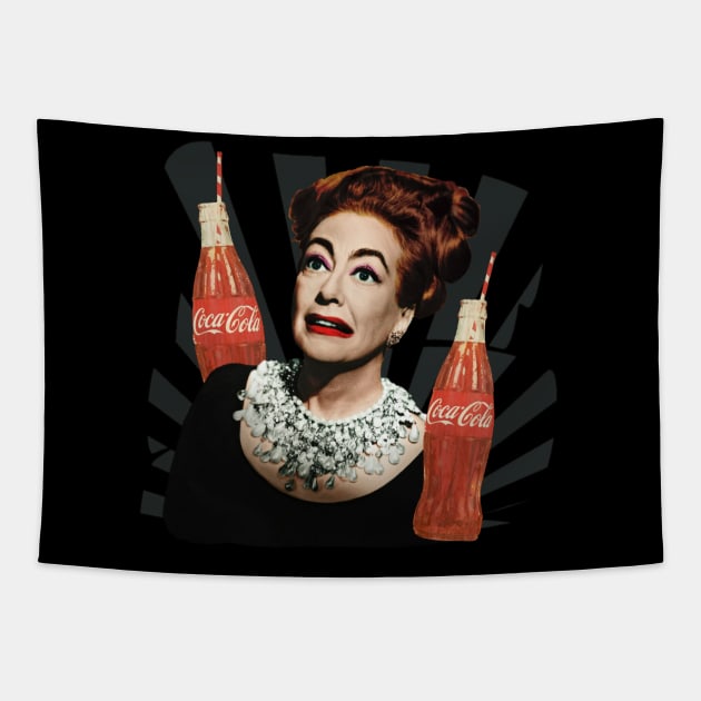 Joan Crawford Coca Cola Tapestry by Indecent Designs
