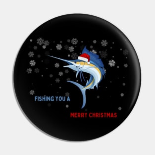 Fishing You A Merry Christmas Pin