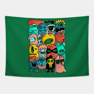 Monster cartoon illustration Tapestry