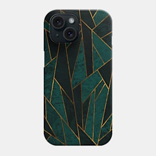 Shattered Dark Emerald Mosaic Phone Case