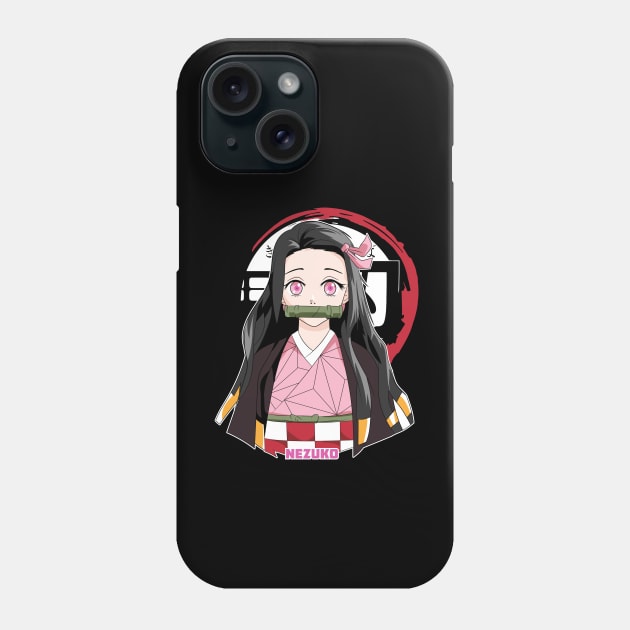 nezuko kimetsu no yaiba Phone Case by Demonstore