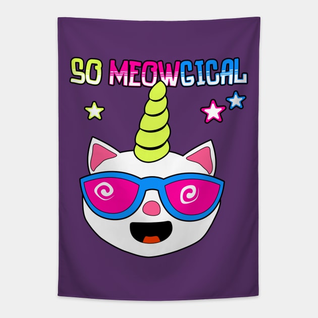 So Meowgical Unicorn Cat Tapestry by Liberty Art