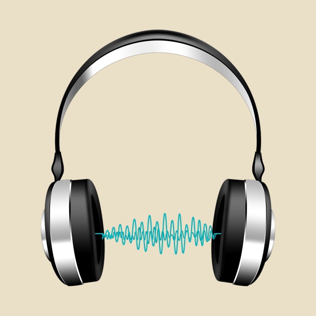 Headphones Audio Waveform by NeilGlover