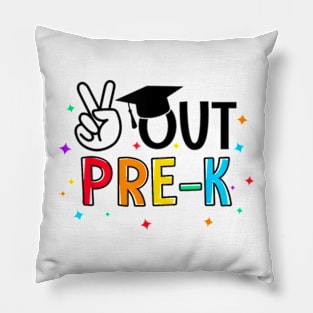 Peace Out Pre-K Last Day Of School Summer Break T-Shirt Pillow