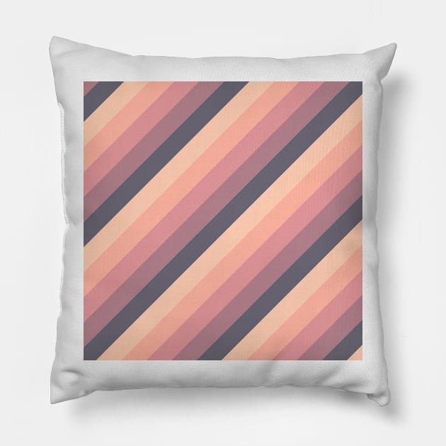 Striped - Rose Pillow by Tallulah-Malibu