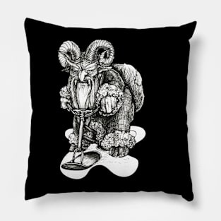 Krampus on a Snow Bike Pillow