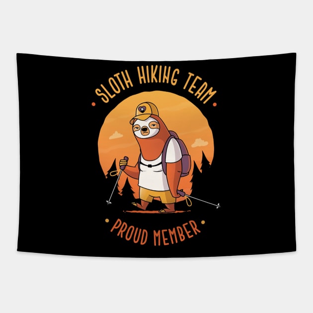 Sloth Hiking Team Tapestry by freemana