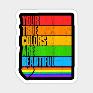 Your True Colors Are LGBTQ  Gay Pride Magnet