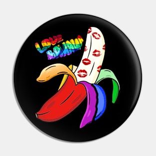 Love Banana Rainbow Pin