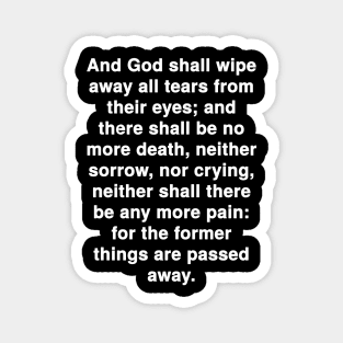 Revelation 21:4  Bible Verse Typography KJV Magnet